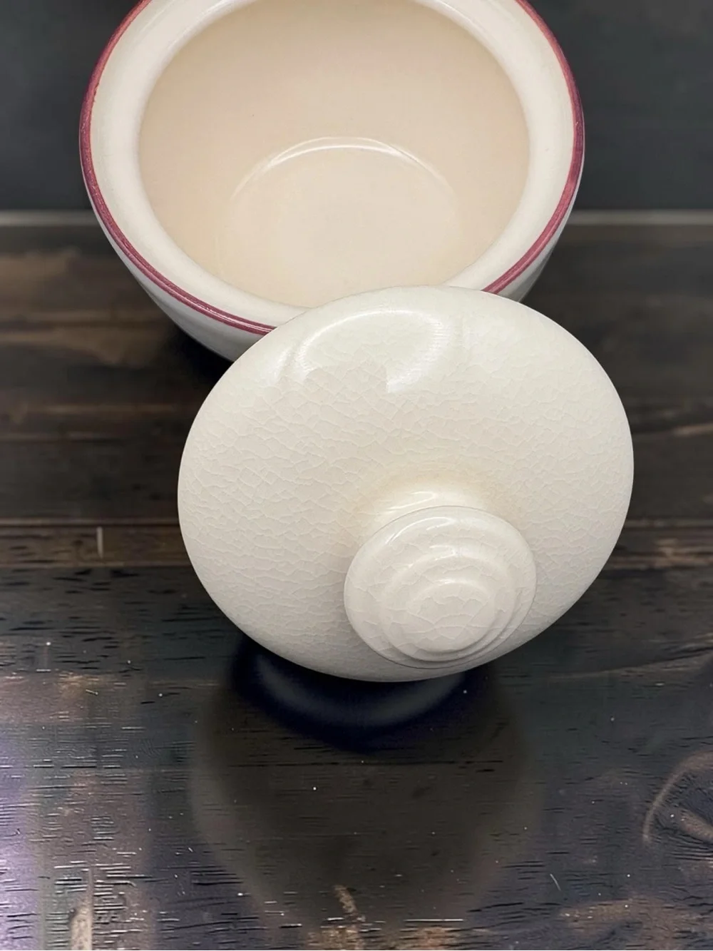 Vintage Pfaltzgraff Valley View Ceramic Sugar Bowl & Lid Covered Table Dish EUC